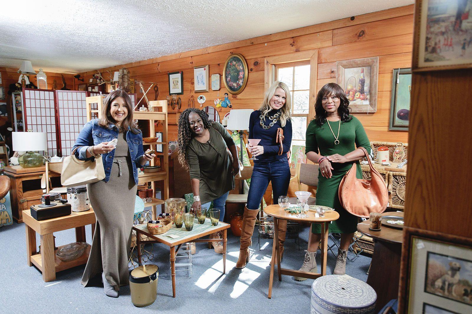 Shoppers exploring products at Southern Flare Antiques and Interiors